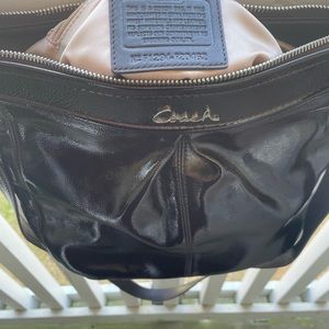 Coach Authentic patten dark Burgundy shiny nice!!SOLD!!!!!!SOLD